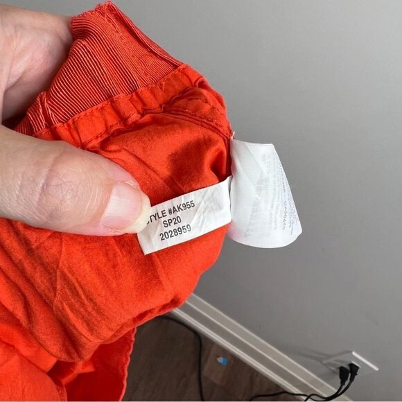 J Crew Womens Size Small Cotton Pyjama Pants Cropped Bright Orange Drawstring - Picture 8 of 9